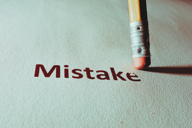 Image of mistake